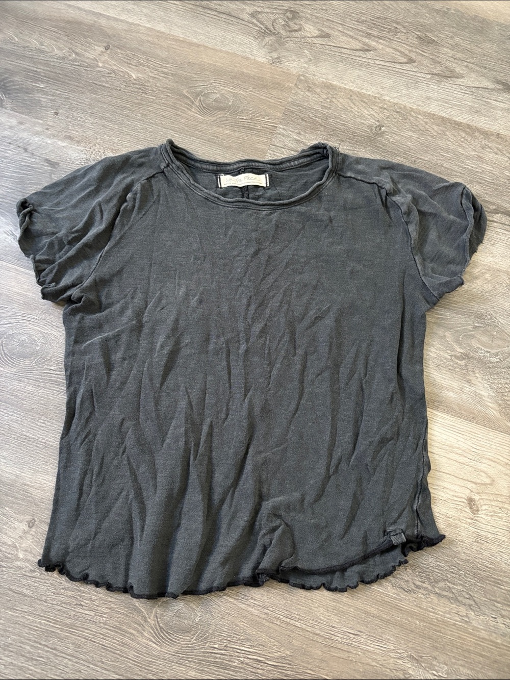 We The Free Washed Black Short Sleeve Tee